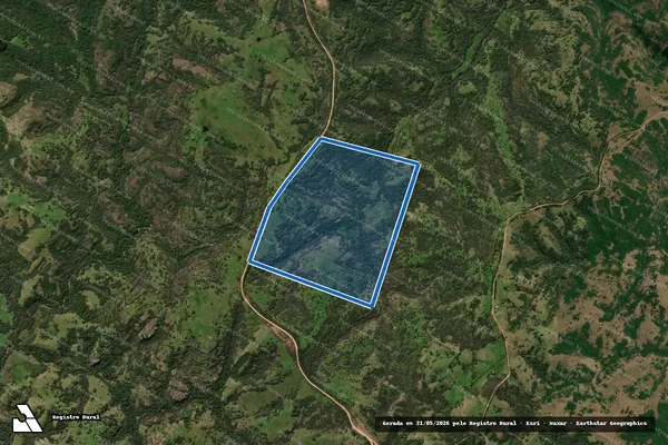 Imagem de satélite de Granja do Caraguatá G1 - Gleba Rizomar Pereira em Caçapava do Sul - RS