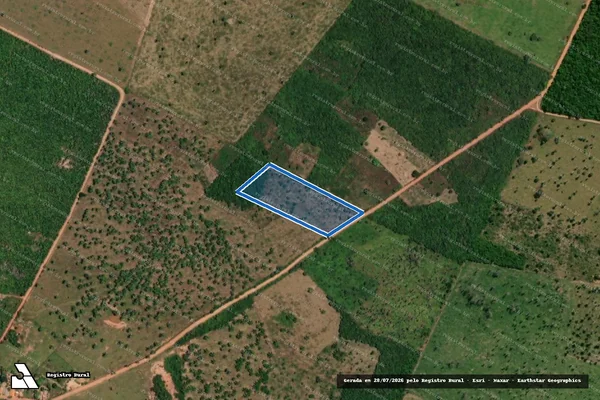 Imagem de satélite de Fazenda São Raimundo(Lot.Praia Chata, parte do Lote 190, Gleba 1ª, 2ª Etapa fls B) - Parte 2 em Sampaio - TO