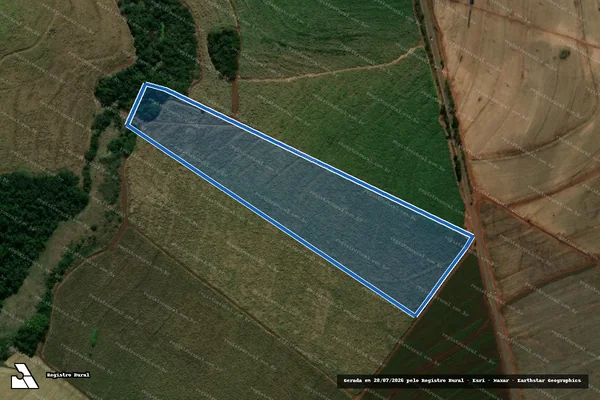 Imagem de satélite de COLONIA PARANAVAI - GLEBA 3 ? LOTE 4 - Parte 1 em São Carlos do Ivaí - PR