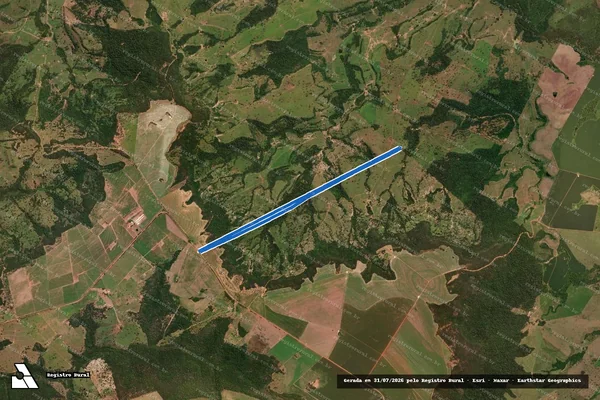 Imagem de satélite de Sítio Paraíso - Matrícula nº 2957 em Pedra Preta - MT