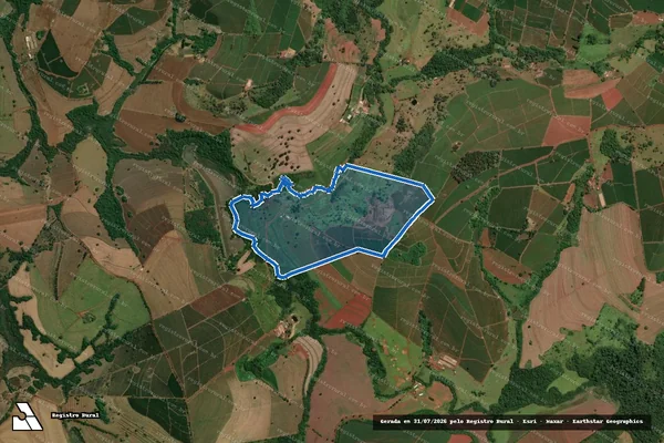 Imagem de satélite de Fazenda Viramundo, Sertãozinho, Pimentas, Tijuqueiro e Mumbuca - Gleba 7 em São Sebastião do Paraíso - MG