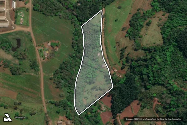 Imagem de satélite de Parte do Lote Rural N°146 - Parte 2 em São Miguel do Oeste - SC