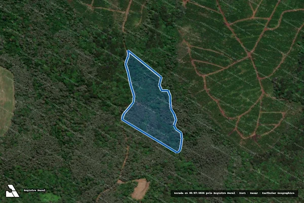 Imagem de satélite de Matrícula n° 3.830 - Área 03 em Videira - SC