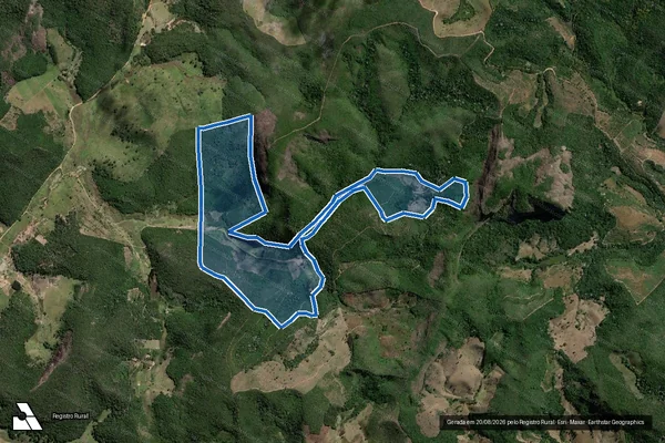 Imagem de satélite de Fazenda Cabeceira do Gravatá - Parte 3 em Novo Cruzeiro - MG