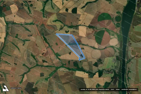Imagem de satélite de Fazenda São Vicente - PARTE 2 em Paulo de Faria - SP