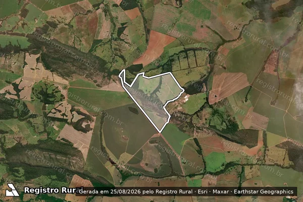 Imagem de satélite de FAZENDA BOA VISTA DENOMINADA CACHOEIRA - 001 em Caldas Novas - GO