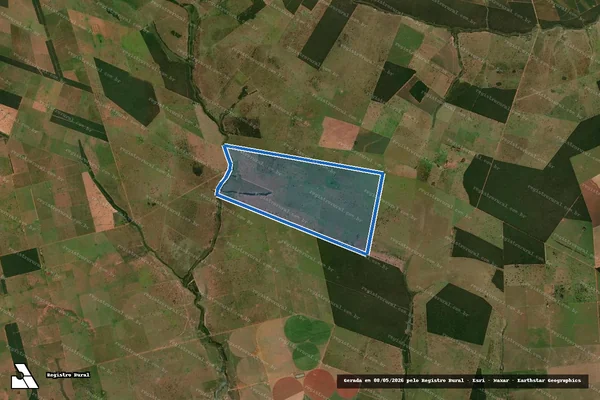 Imagem de satélite de FAZENDA AURORA II - Matrícula nº 15099 em Ribas do Rio Pardo - MS