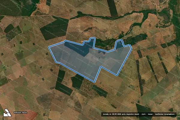 Imagem de satélite de FAZENDA TOCA DO CAMALEÃO - Parte 1 em Corguinho - MS
