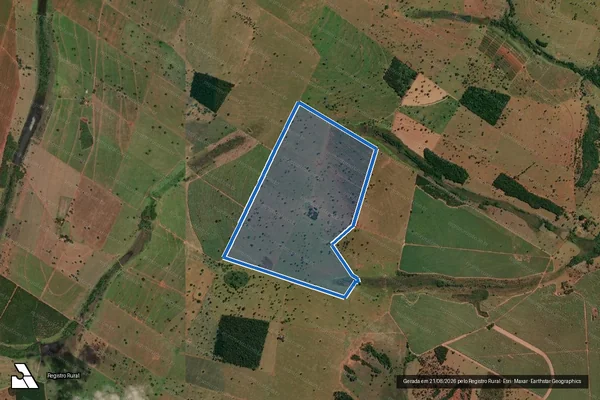 Imagem de satélite de Fazenda Parafuso, com denominação especial de Fazenda Pica-Pau / Monte Belo - Gleba 01 em São Francisco de Sales - MG