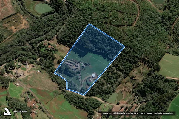 Imagem de satélite de GRANJA CROTTI - Matrícula 11.349 em Videira - SC