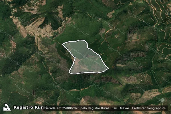 Imagem de satélite de Fazenda Córrego Alto - Parcela 1 em Santa Maria de Itabira - MG