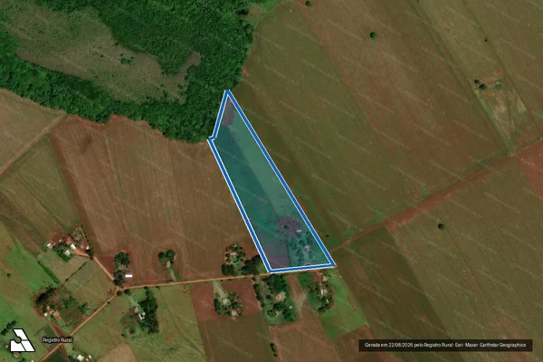 Imagem de satélite de Projeto de Assentamento Itamarati I ? CUT - Lote 250 ? Grupo Caarapó em Ponta Porã - MS