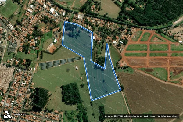 Imagem de satélite de Fazenda Barreiro e Monte Roxo I - Fazenda Barreiro e Monte Roxo I ? Gleba A em Bernardino de Campos - SP
