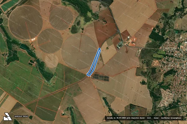 Imagem de satélite de FAZENDA NOSSA SENHORA APARECIDA E NOSSA SENHORA DAS GRAÇAS - FAIXA DE DOMÍNIO em Edéia - GO