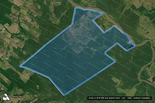 Imagem de satélite de Fazenda Cachoeira da Comissão - Parcela 1 em Mucajaí - RR