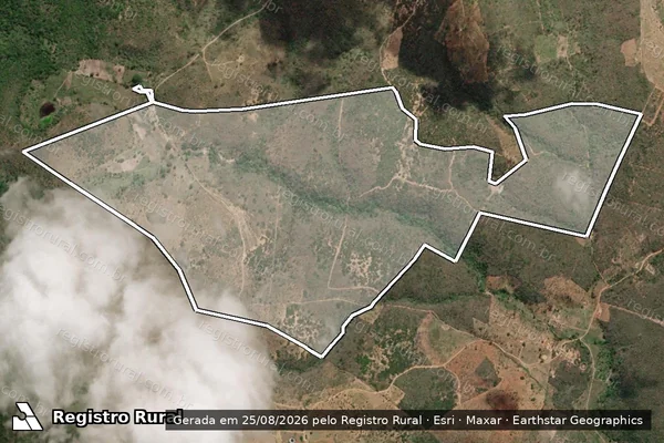 Imagem de satélite de FAZENDA MATÃO DE CIMA - Parte 1 em Jacobina - BA