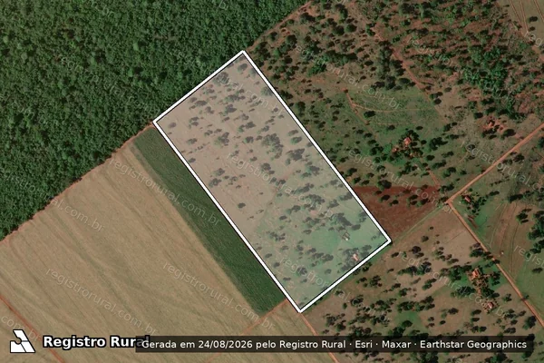 Imagem de satélite de LOTE 120 - Projeto de Assentamento Reserva - Parte 1 em Limeira do Oeste - MG