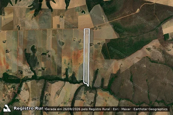 Imagem de satélite de P.A. MANACÁ - LOTE 42 - Parte 1 em Cristalina - GO