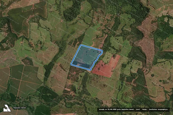 Imagem de satélite de FAZENDA BEBEDOURO E URUCUM ?SANTA CATARINA? - 7.670 em Prata - MG
