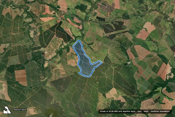 Imagem de satélite de Fazenda Santa Rita - Área 01 em Duartina - SP