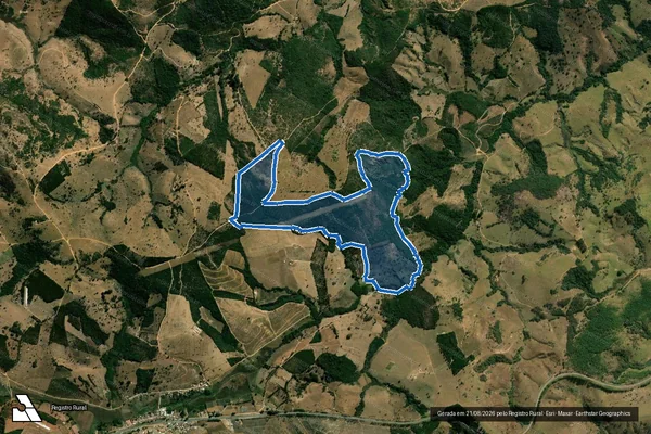 Imagem de satélite de Fazenda Cachoeira do Retiro - Gleba 02 em Pedra do Indaiá - MG