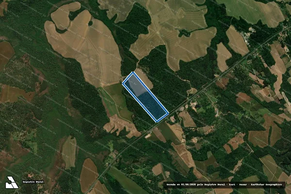 Imagem de satélite de Faz. Despraiado Sul - Parte 1 em Prudentópolis - PR