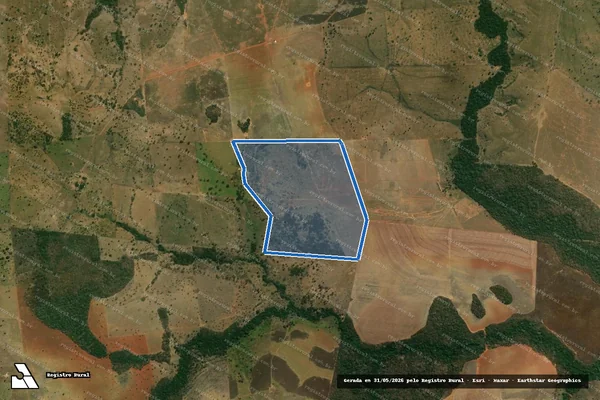 Imagem de satélite de FAZENDA MALHETE - Área remanescente em Campinápolis - MT