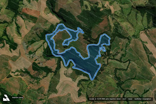 Imagem de satélite de FAZENDA CACHOEIRA - LOTES 37 a 46 - GLEBA FAZENDA RIBEIRÃO BONITO - Gleba LOTE 37 a 46-2 - ESTAÇÃO ECOLÓGICA em Rio Branco do Ivaí - PR
