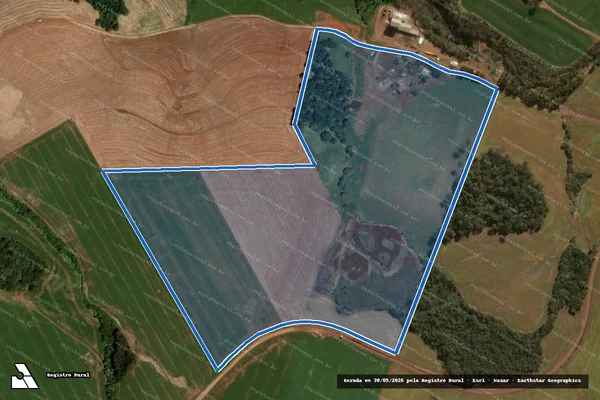 Imagem de satélite de Granja Santo Antonio - Mat 4.651 em Abelardo Luz - SC