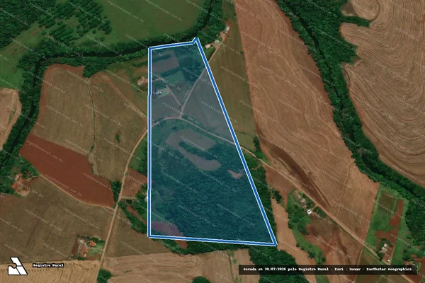 Imagem de satélite de LOTE RURAL N° 97 DA GLEBA N° 107-CP - Parcela 1 em Planalto - PR
