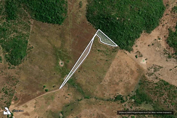 Imagem de satélite de P.A SUÇUAPARA_LOTE 34 - Parte 1 em Santana do Araguaia - PA
