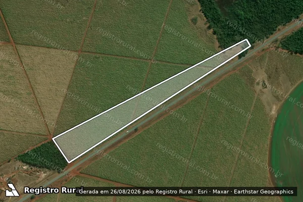 Imagem de satélite de FAZENDA  SÃO GERALDO DA GLORIA - Gleba GLEBA B em Guaíra - SP