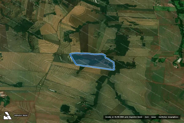 Imagem de satélite de Lote Rural nº 24-C-4-REMANESCENTE - PARCELA 01 em Jesuítas - PR