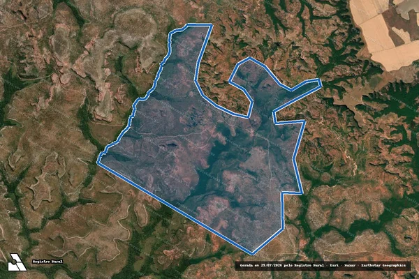 Imagem de satélite de FAZENDA BOA ESPERANÇA LOTE 17 - 001 em Lizarda - TO