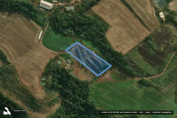 Imagem de satélite de LOTE COLONIAL N°42-A - Parte 1 em Iporã do Oeste - SC