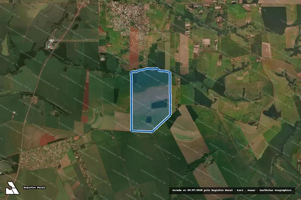 Imagem de satélite de Lote de terras sob n°s 21,22 e 23, da Gleba Ribeirão Valência - Única em Iguaraçu - PR