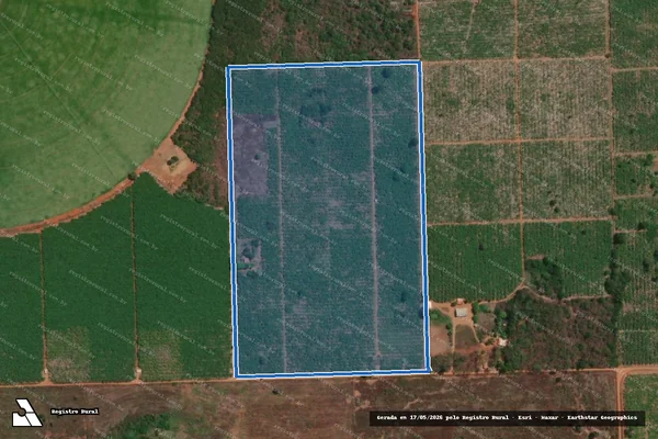 Imagem de satélite de LOTE 0213 - SETOR CADASTRAL 50 - JAÍBA SUL - Parcela 1 em Jaíba - MG