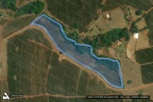 Imagem de satélite de Sítio Ouro Verde - Gleba 03 em Claraval - MG