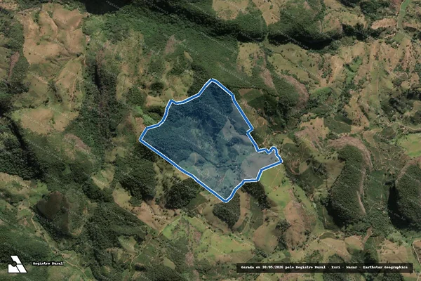 Imagem de satélite de MONTE CARMELO DE BAIXO - Matrícula 1143, 1489 em Atílio Vivácqua - ES