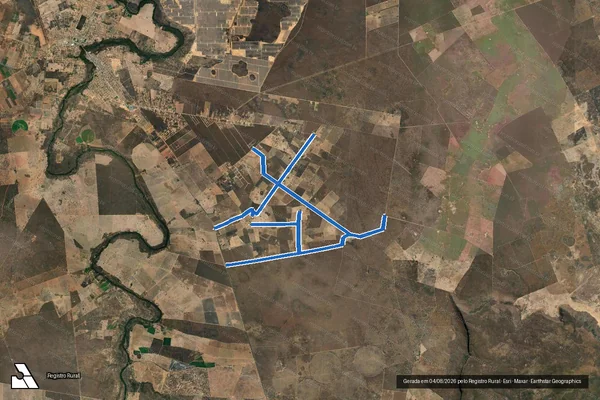 Imagem de satélite de P.A. POCO DA VOVO - ESTRADA VICINAL em Jaíba - MG