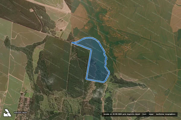 Imagem de satélite de "FAZENDA VAI QUEM QUER" (GLEBA B) - Parcela 1 em Mineiros do Tietê - SP