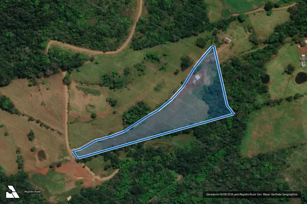 Imagem de satélite de Parte do Lote Rural N°02 - Parte 2 em São Miguel do Oeste - SC