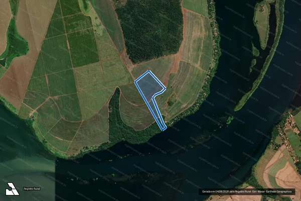 Imagem de satélite de Fazenda Rio Grande - Gleba 01 em Uberaba - MG