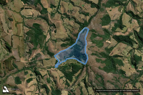 Imagem de satélite de Pasto da Serra, na Fazenda da Serra - em Santa Rita de Ibitipoca - MG