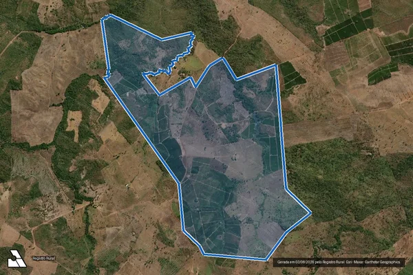 Imagem de satélite de Parte Remanescente do Lote 05, do Loteamento Aldeinha ? Fazenda Gatão - Parte Remanescente em Miracema do Tocantins - TO