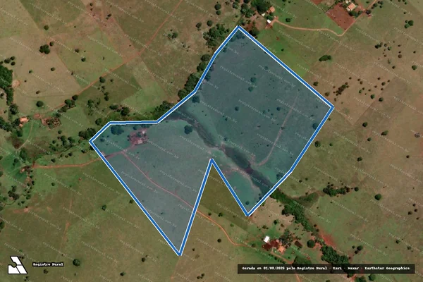 Imagem de satélite de FAZENDA CÓRREGO DO ESPIRITO SANTO - Parte 1 em Córrego do Ouro - GO