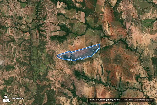 Imagem de satélite de FAZENDA SANTO ANTÔNIO DO ROÇADO  - Parte 1 em Bonfinópolis de Minas - MG