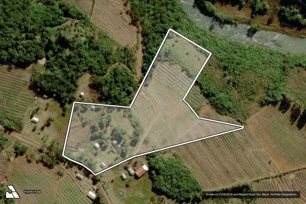 Imagem de satélite de Um terreno rural - Parte 1 em São Joaquim - SC