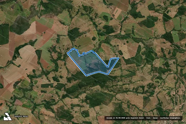 Imagem de satélite de FAZENDA CÓRREGO FUNDO E FLORES, LUGAR DENOMINADO FAZENDA SANTA CECÍLIA - 001 em Mairipotaba - GO