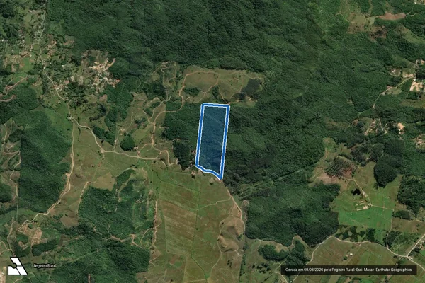 Imagem de satélite de SÍTIO SÃO FRANCISCO 39778 - Matrícula 39778 em Porto Belo - SC